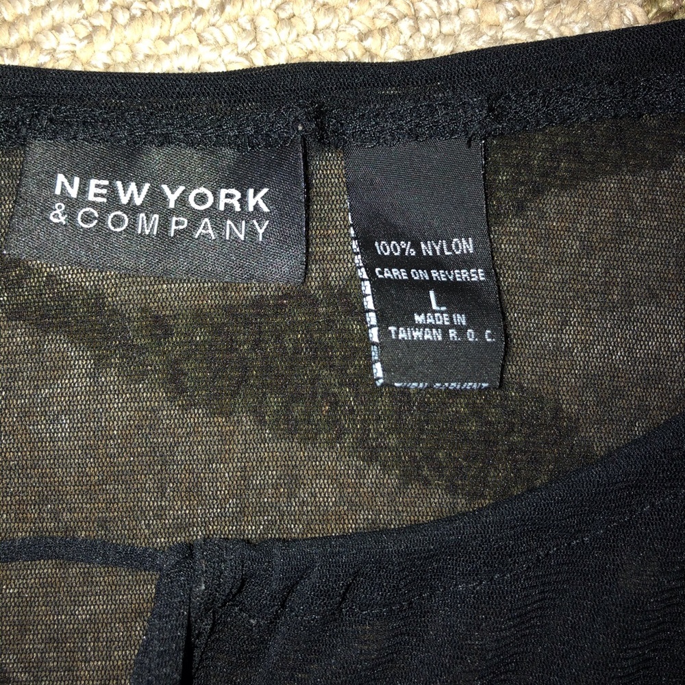 New York and company black see thru top - Picture 2 of 7